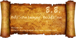Büchelmayer Bojána névjegykártya